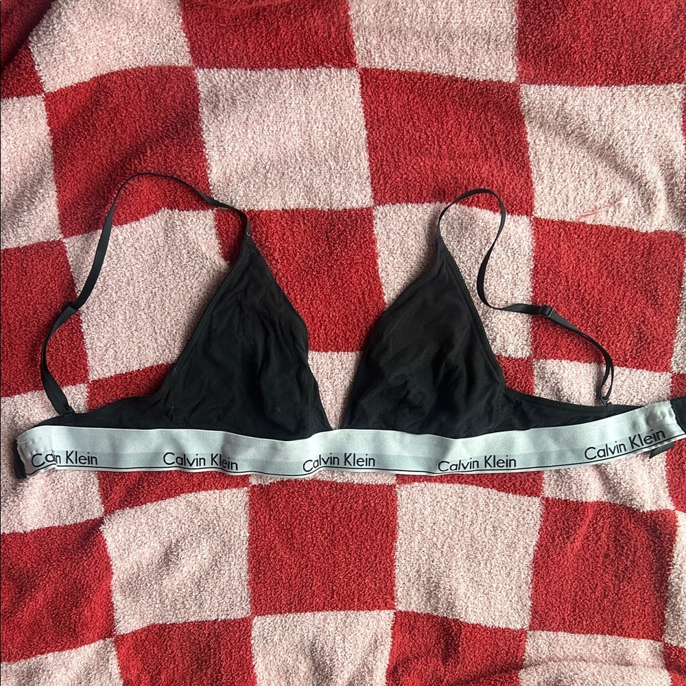 Calvin Klein Black Bralette with Gray Band